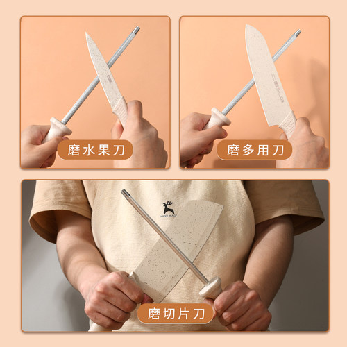 磨刀棒屠夫专用正品钢棒快速磨刀石专业磨刀棍棒家用菜刀磨刀神器 - 图2