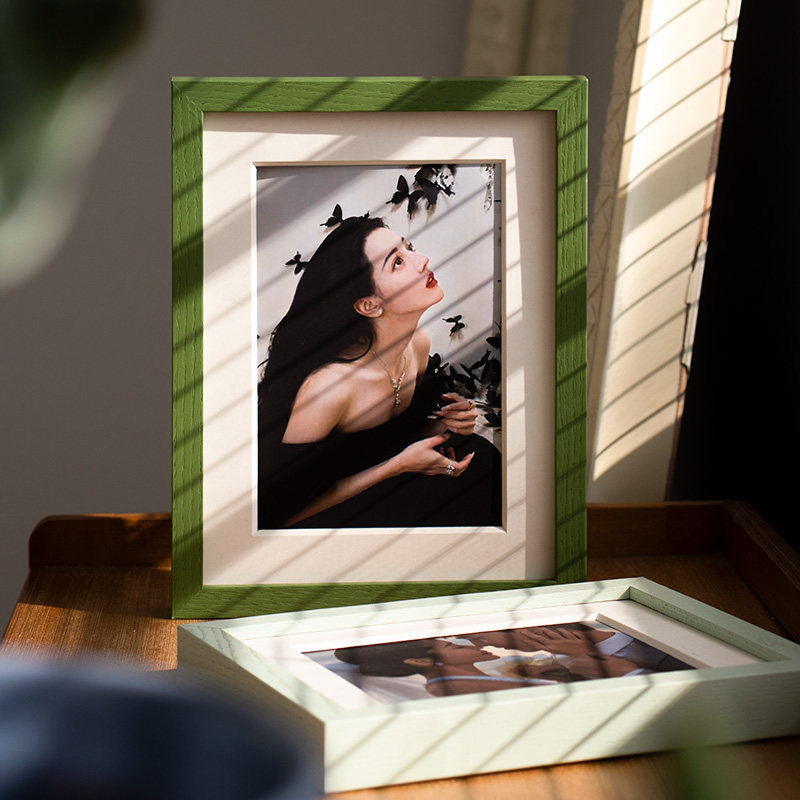 明星签名照相框摆台绿色薄荷曼波无反光玻璃装裱保护画框定制挂墙,淘宝优惠券,粉丝福利购,淘宝优惠卷