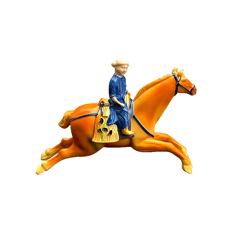 西安博物院三彩腾空马树脂冰箱贴西安文创马年吉祥物伴手礼