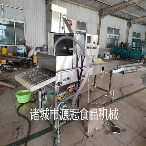 鸡米花裹粉机 连续式鸡柳粘粉机 全自动鱼块裹糠设备 厂家 - 图0