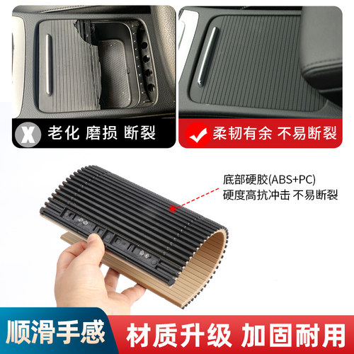 适用大众迈腾中央扶手箱盖板B6 B7L CC中控杂物箱盖子水杯架拉帘 - 图1