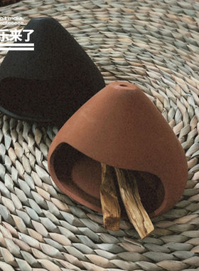 白鼠尾草圣木陶香炉托盘烧盘托盘