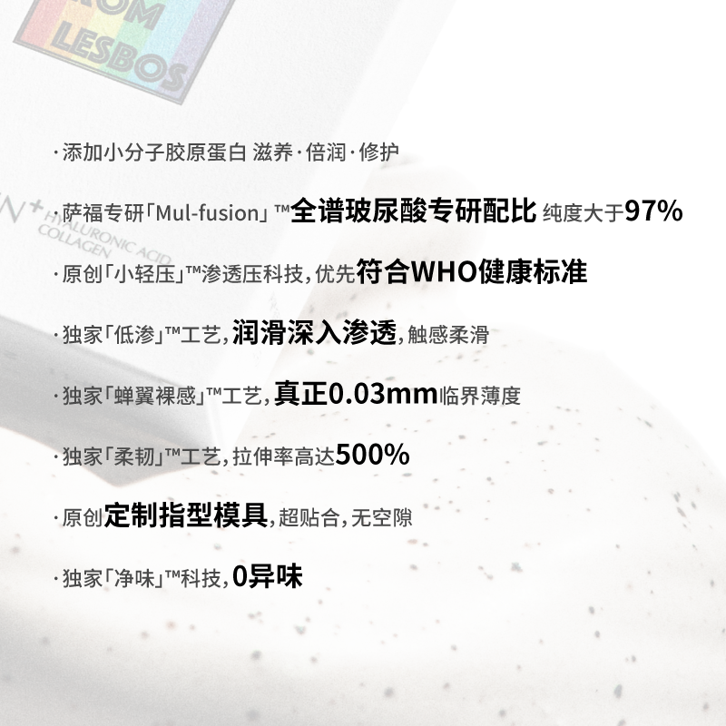 【添加胶原蛋白】萨福囤货装玻尿酸情趣医用手指套拉拉les一次性 - 图0