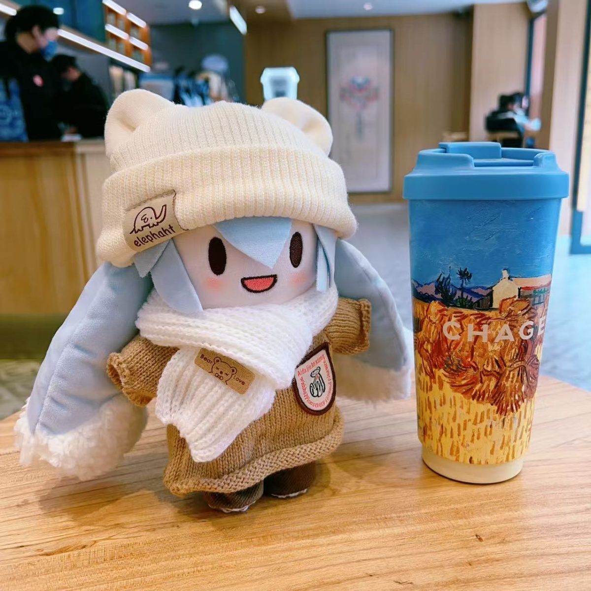 初音未来棉花娃娃miku毛绒fufu公仔套装女生女孩生日礼物小玩偶 - 图0