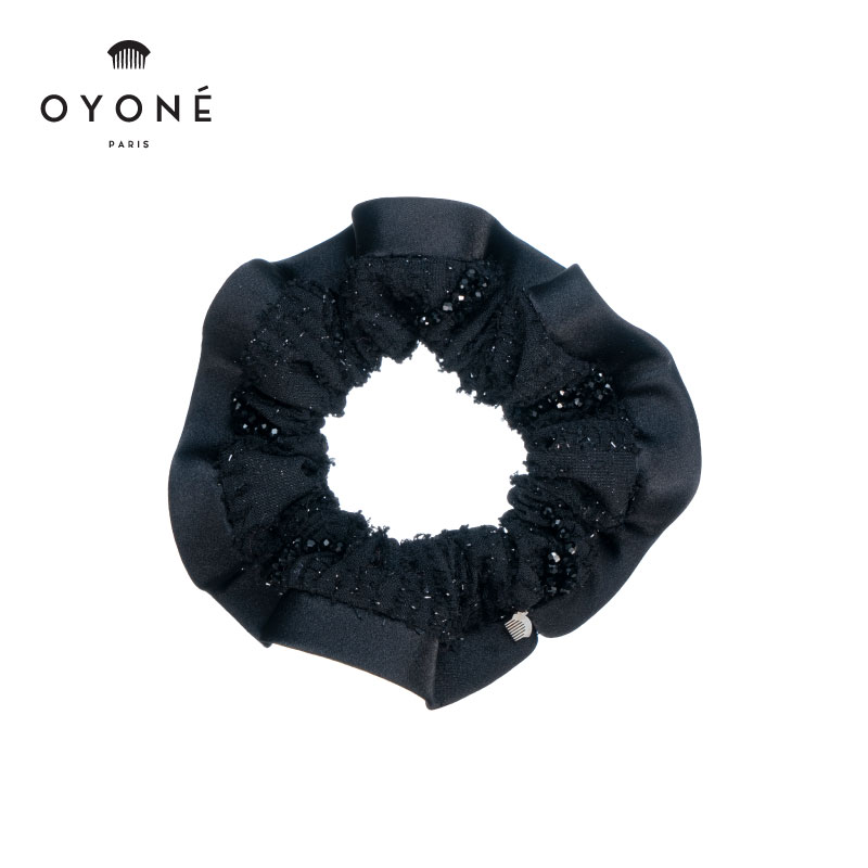 法国Oyone Paris原创发饰复古新款拼接款大肠发圈轻奢简约时尚 - 图2