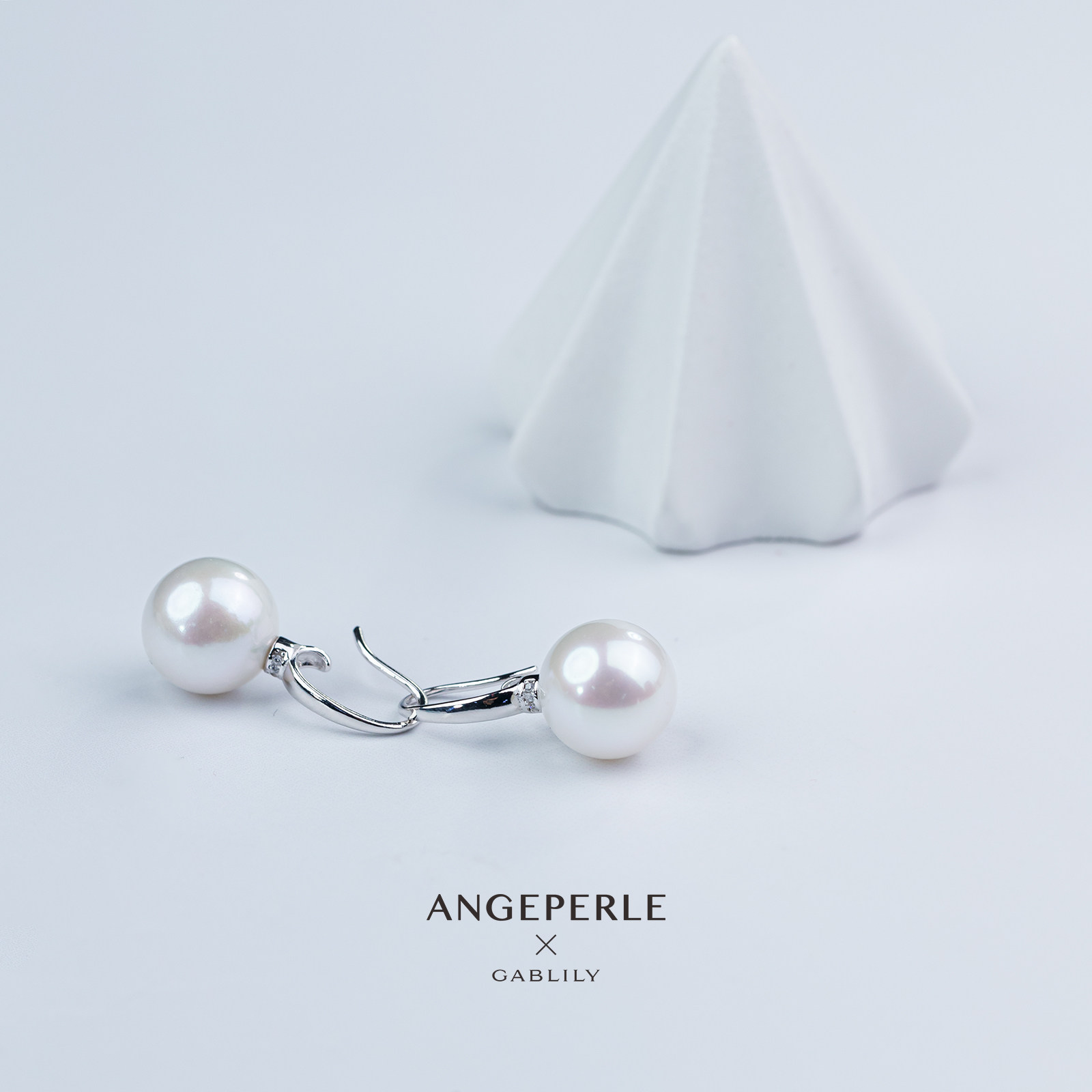 ANGEPERLE/天使之泪淡水珍珠珈白丽耳饰时尚气质S925银11-12mm,淘宝优惠券,粉丝福利购,淘宝优惠卷