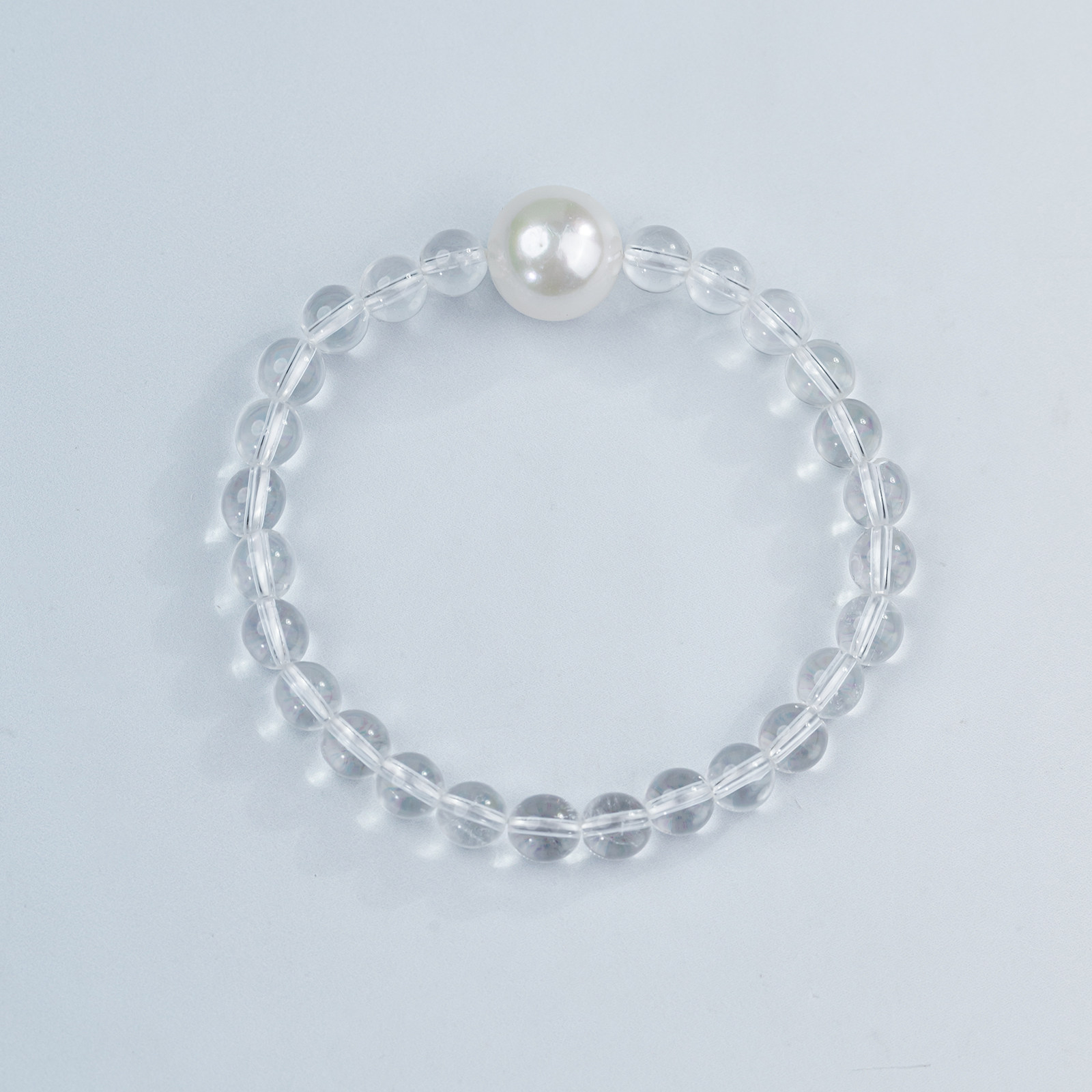 ANGEPERLE/天使之泪淡水珍珠弹力绳+水晶手链13mmup,淘宝优惠券,粉丝福利购,淘宝优惠卷