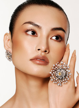 【陈数同款】MOH四时风物系列焰火花影女戒水晶珐琅夸张戒指礼物