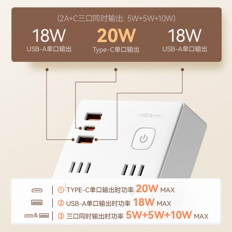 雷士电工插座转换器86型扩展多插位家用无线转换插头插线板转接器,淘宝优惠券,粉丝福利购,淘宝优惠卷
