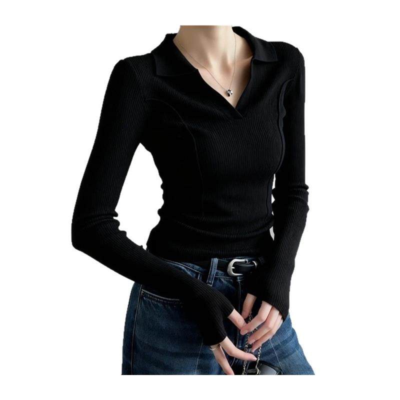 清启优选百货美拉德polo衫翻领针织打底衫女秋冬毛衣内搭长袖上衣,淘宝优惠券,粉丝福利购,淘宝优惠卷