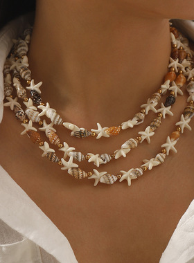 新款夏季民族风跨境外贸项饰海螺