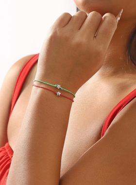 B2901跨境简约爱心星星手链套装