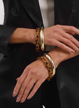 B3532跨境简约金属感光面手镯时