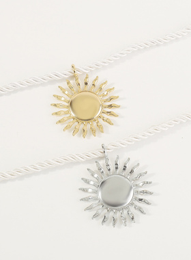 N11262欧美性感太阳花吊坠锁骨链