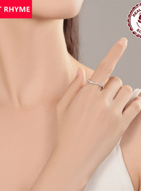 跨境爆款S925纯银简约闪亮镶白锆