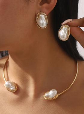 跨境新款欧美合金花朵时尚夸张不