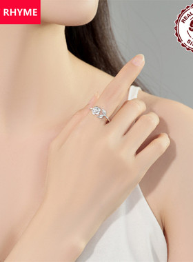 欧美跨境批发S925纯银树叶玫瑰花