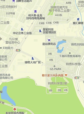 龙华区观湖街道地图2025新版行政区划图街道交通办公室挂图高清防