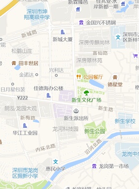龙岗区龙岗街道2025新版行政区划图街道交通办公室挂图高清防水