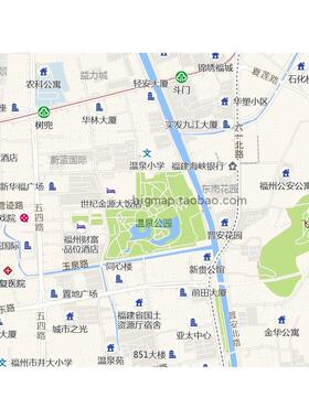 福州市主城区（三环路）街道地图 2025新版高清定制办公会议挂图