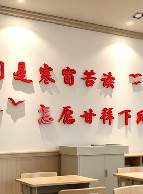 初高中学校班级氛围布置墙贴教室墙面装饰励志标语文化背景墙贴纸