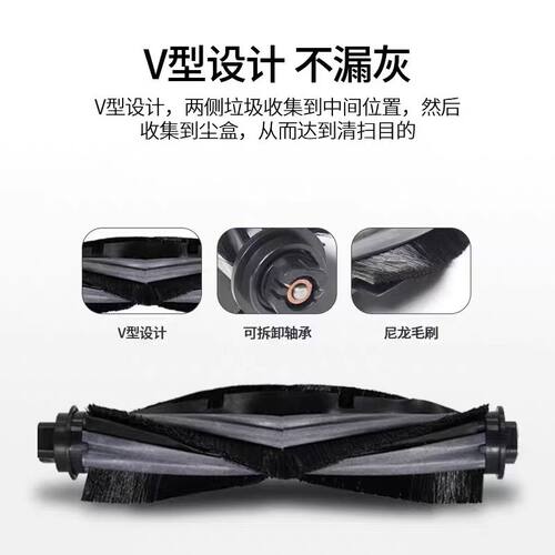 适配科沃斯N9+配件扫地机器人过滤网拖布滚刷盖板抹布边刷清洁液 - 图0