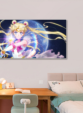 美少女战士装饰画女孩卧室公主房卡通动漫挂画月野兔水冰月壁画