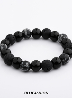 复古黑色气质串珠手链