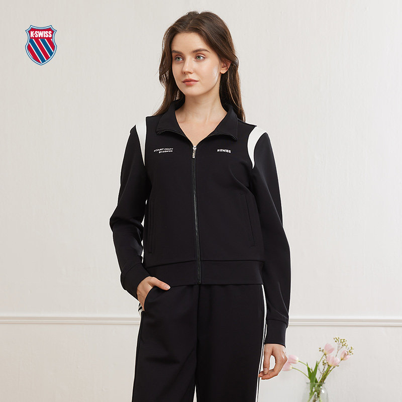 KSWISS盖世威外套女 春季 潮流百搭休闲时尚撞色针织上衣 199914,淘宝优惠券,粉丝福利购,淘宝优惠卷