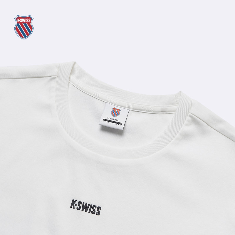 KSWISS盖世威女T恤夏季潮流简约百搭休闲时尚舒适圆领短袖199948,淘宝优惠券,粉丝福利购,淘宝优惠卷