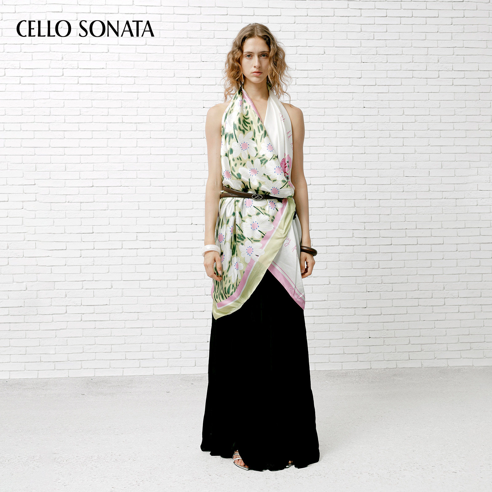 Cello Sonata 艺术家联名系列原创印花抹胸上衣大号丝巾方巾,淘宝优惠券,粉丝福利购,淘宝优惠卷