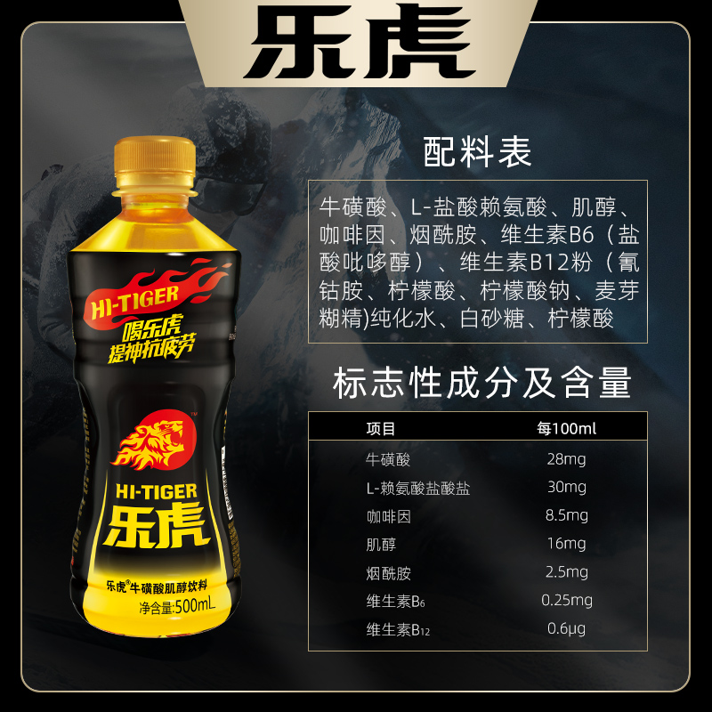 乐虎维生素功能饮料官方250ml*24罐整箱装健身运动补充能量正品