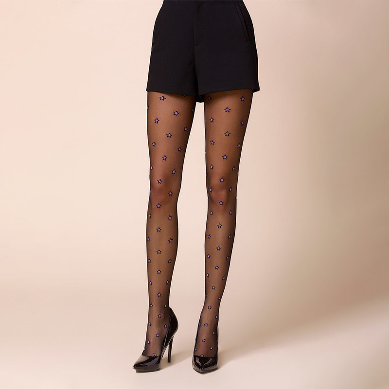春夏女款超薄性感黑色星星连裤袜 亲肤丽连裤袜/打底袜
