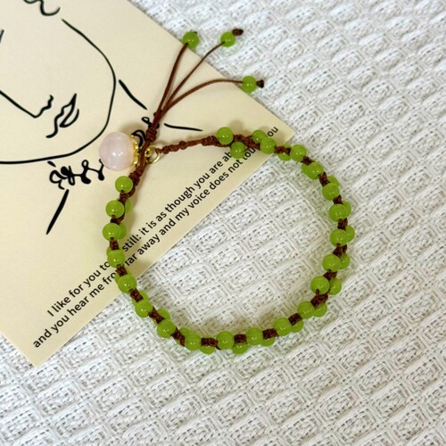 现代简约小青提手绳手工diy自制材料包送闺蜜情侣女朋友编绳礼物 - 图1