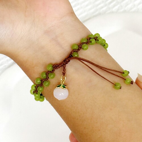 现代简约小青提手绳手工diy自制材料包送闺蜜情侣女朋友编绳礼物 - 图3