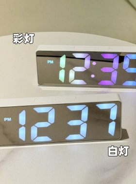 ins静音数字电子钟夜光镜面学生