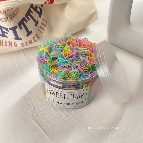 Детская маленькая безвредная одноразовая резинка для волос, в корейском стиле, не повреждает волосы