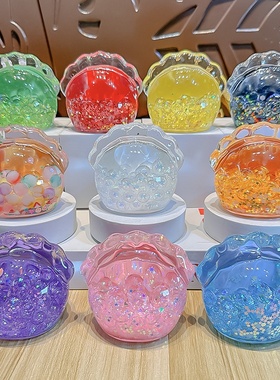 爆款蒸蒸日上梦梦兔盲盒入油流沙桌面摆件超萌爆闪卡通小摆件批发