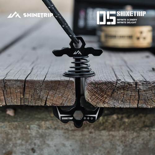 ShineTrip山趣户外05战术鱼骨钉露营天幕帐篷栈板固定弹簧鱼骨钉 - 图3