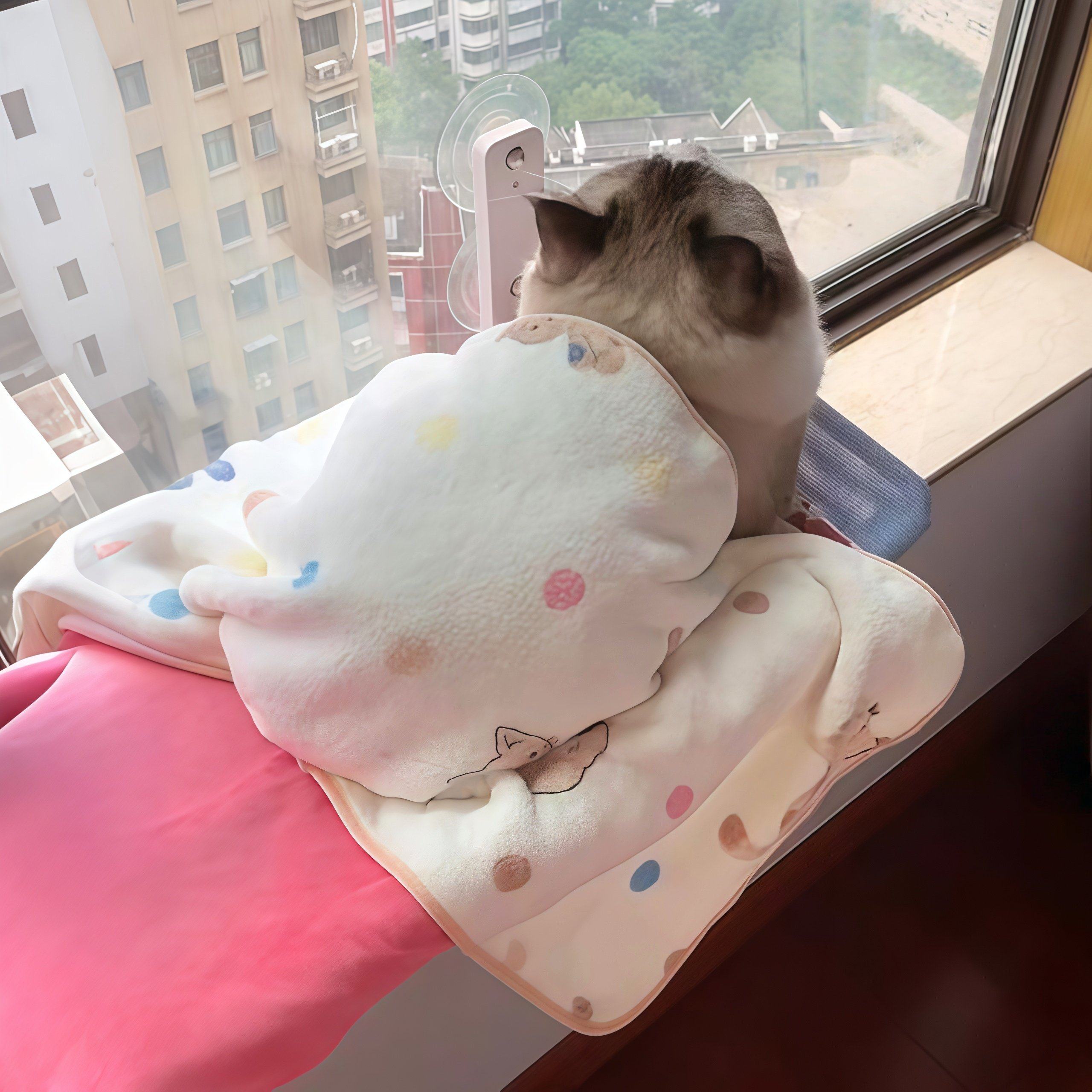 【喜欢趴窗边】猫咪专用小毯子珊瑚绒秋冬狗睡觉小垫子被子猫狗窝,淘宝优惠券,粉丝福利购,淘宝优惠卷