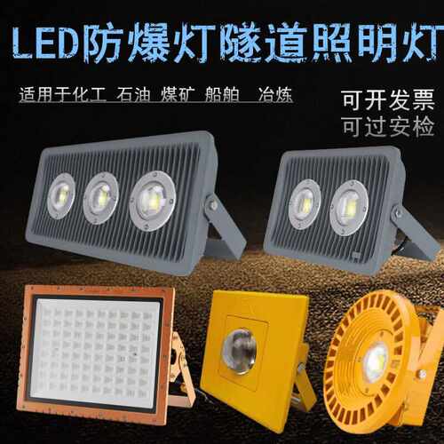 220V防爆灯LED隧道灯仓库工厂化工12/24/36伏低压100瓦隔爆加油站 - 图0