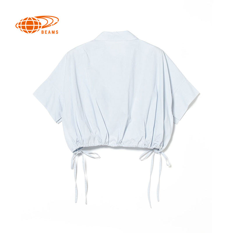 RAY BEAMS女装露脐短袖衬衫2023秋季新品时髦性感短上衣010062CK-图0