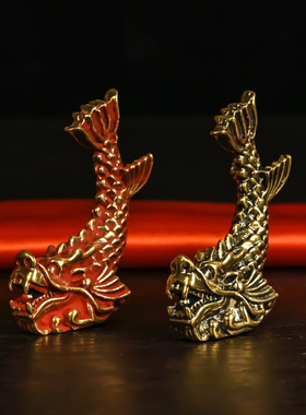 开门见灶朱砂龙九子鸱尾螭吻鸱吻摆件西北角厨房家居饰品客厅镇宅