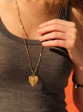 LAZY CIRCLES星芒爱心长项链复古链条毛衣链日常配饰女朋友新年礼
