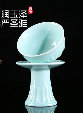 陶瓷彩釉供天碗摆件碗摆件