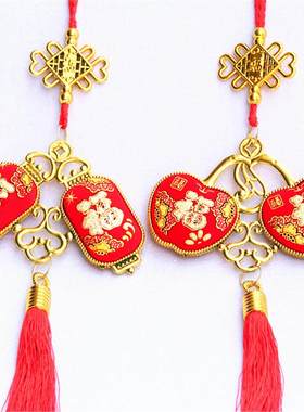 双面立体烫金辣椒喜庆挂件