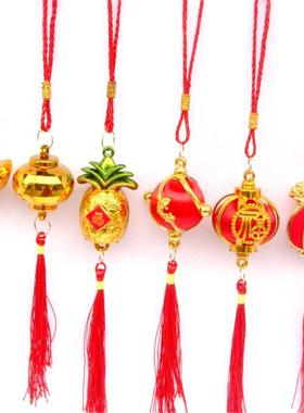 新年喜庆金色红灯笼挂件