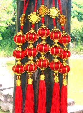 龙丝线金边灯笼串春节喜庆装饰