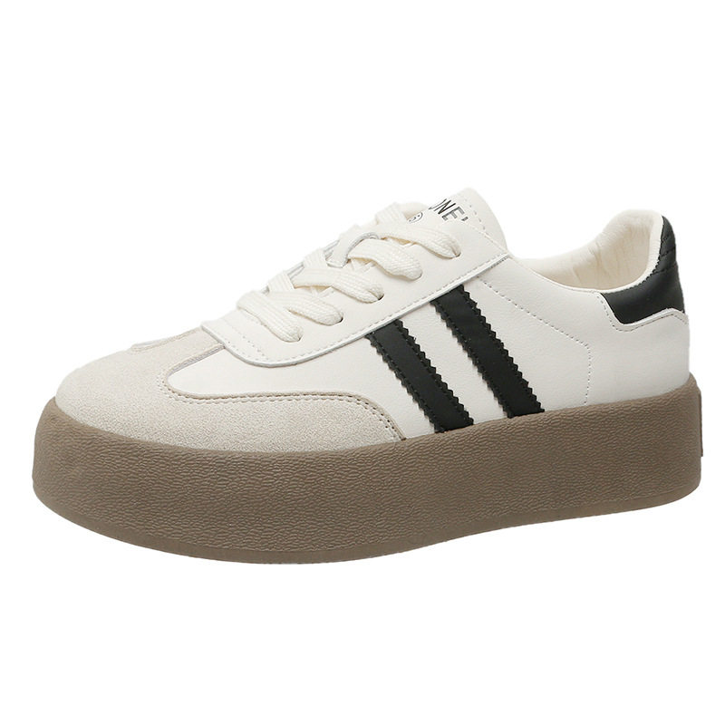 复古德训鞋女2025春秋季新款厚底增高小白鞋百搭板鞋休闲运动鞋子,淘宝优惠券,粉丝福利购,淘宝优惠卷