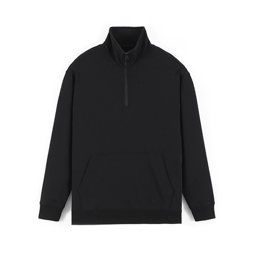 Свитшот, осенняя куртка с молнией, воротник поло, в американском стиле, на молнии